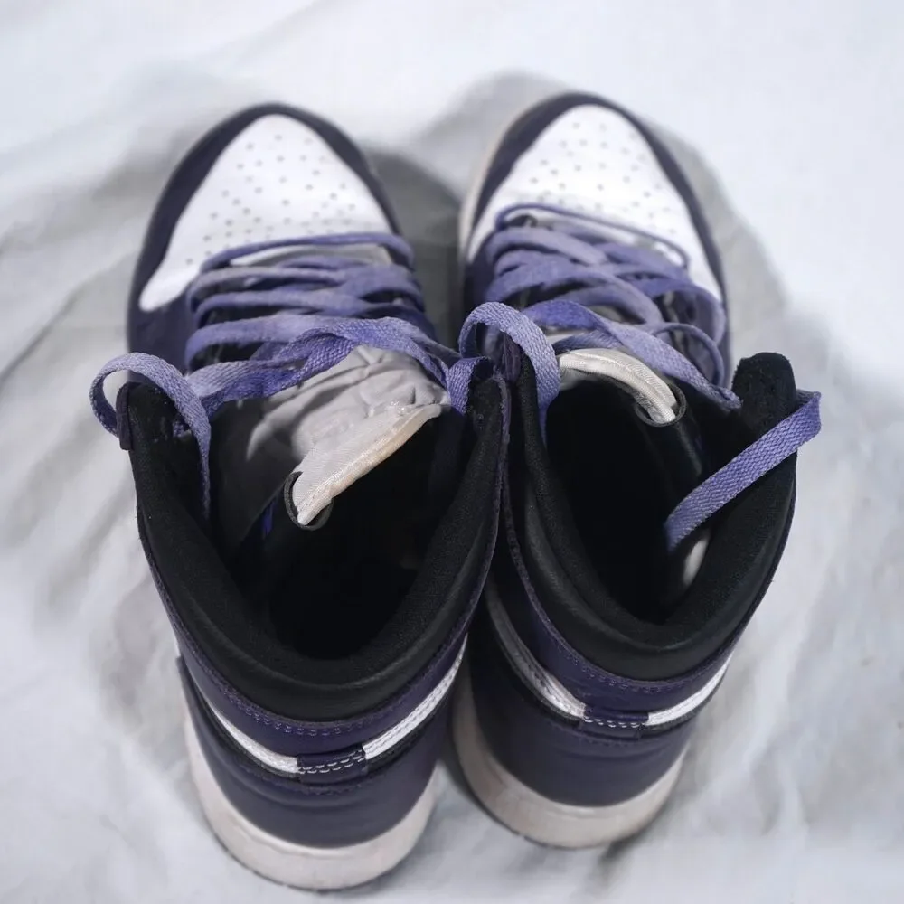 Nike Air Jordan 1 Retro High OG GS Court Purple 2.0 7Y 575441-500